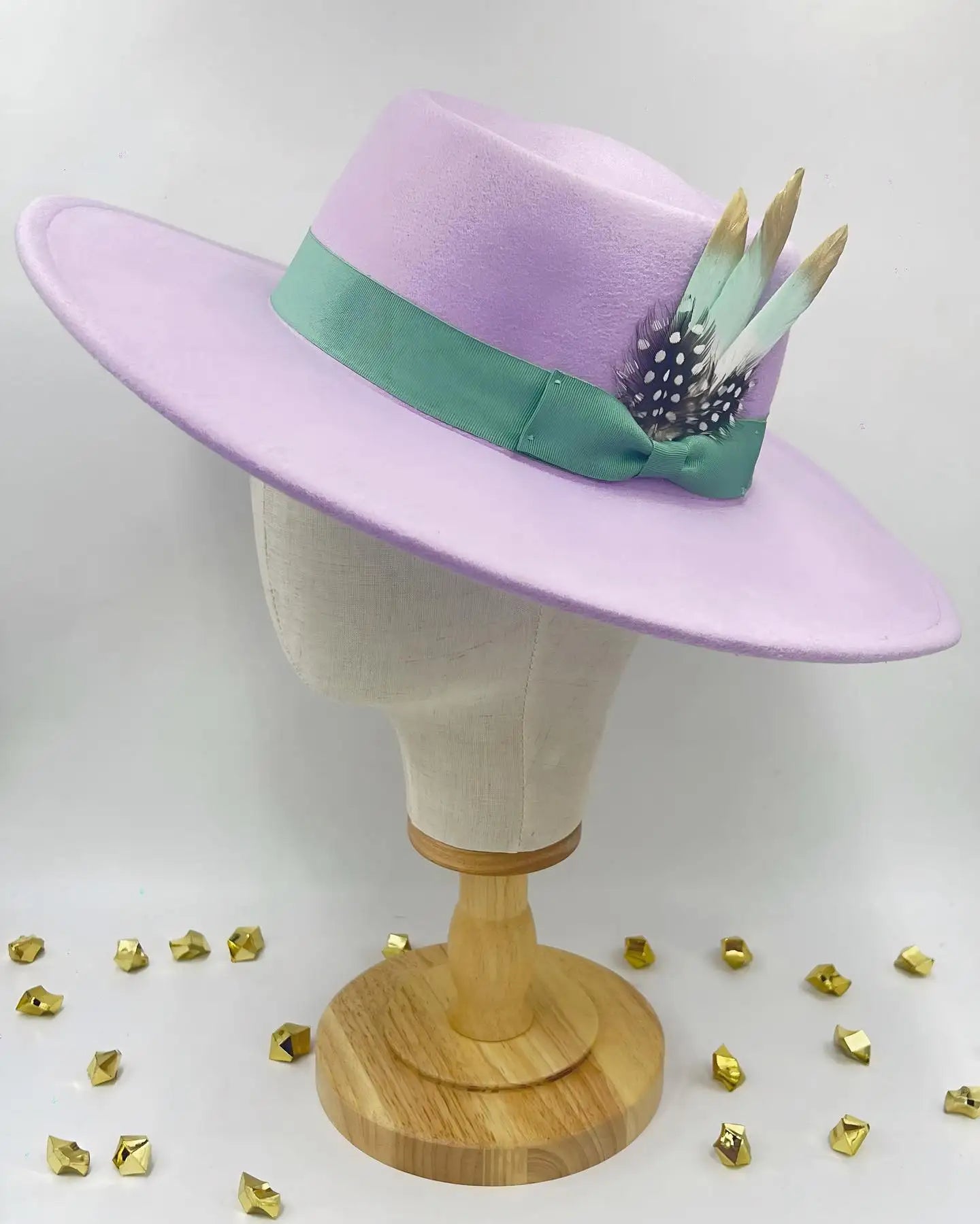 Fedoras 9.5cm Hat Bow Ribbon Feather Accessories Autumn and Winter Men's and Women's Hats Fashion Wide brimmed hats for women