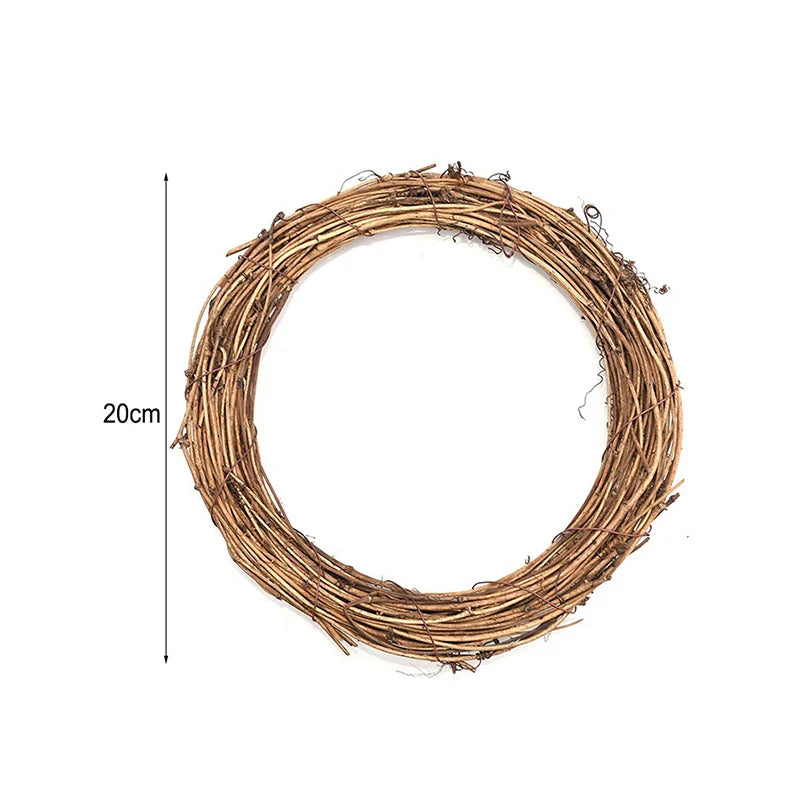 Wedding Decoration Wreath Natural Rattan Wreath Garland DIY Crafts Decor For Home Door Grand Tree Christmas Gift Party Ornament