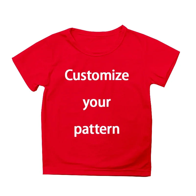 Children T-shirt Children Girl Boy T-shirt Custom Diy Pattern Logo Funny Casual Tops Tees DIY Name Logo Picture Text Child Girl Boy T-shirts