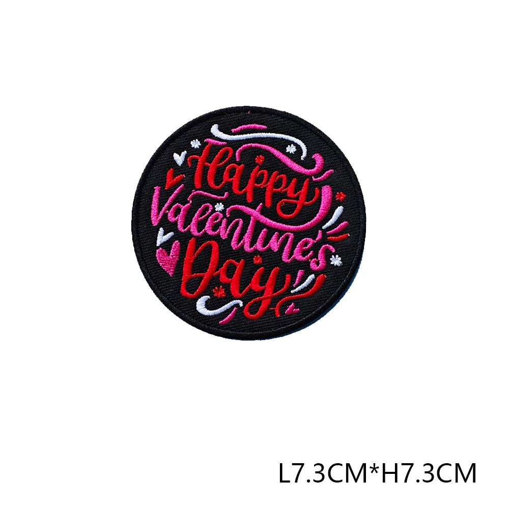 Valentine's Day Emblem Clothing Accessories Badge Sticker Embroidered Embroidery Sticker Iron-on Patches