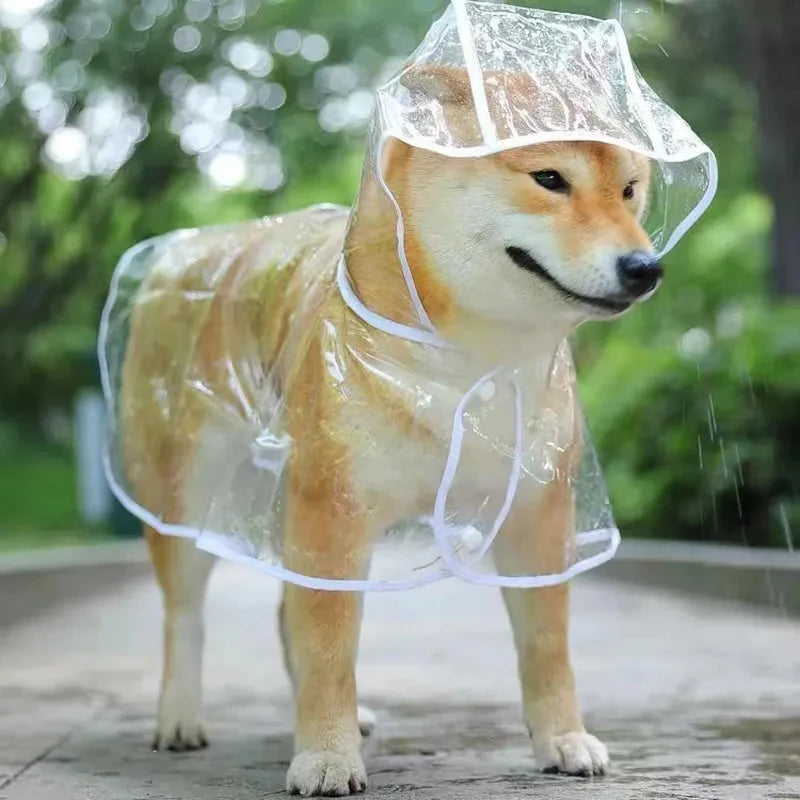 Pet Dog Puppy name-branded clothes Transparent Rainwear Raincoat Pet Hooded Waterproof Jacket Clothes Soft PVC Small Dogs Raincoat Puppy Rain Poncho