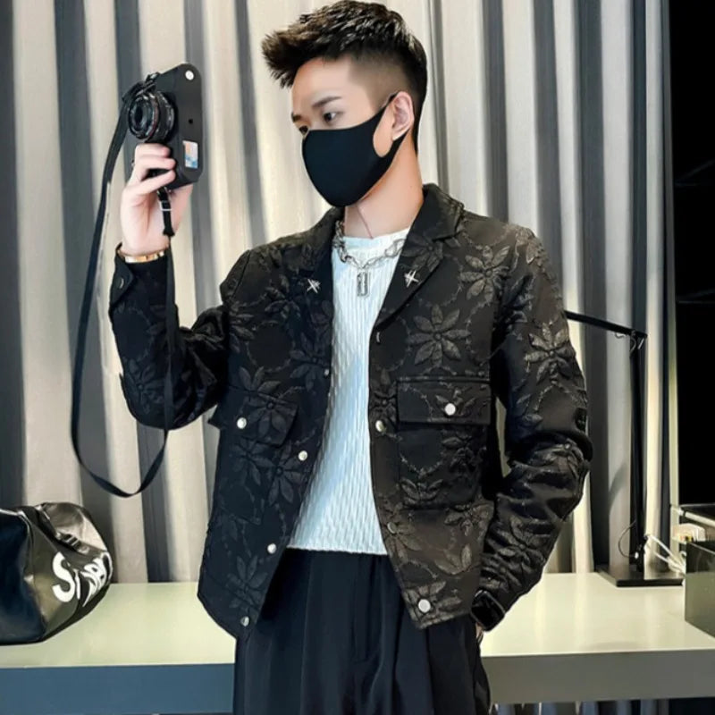 Man Coat Spring Autumn Graphic Wite Cargo Jacket for Men Cheap Sale Casual Joker High Quality Clothes Offer Deals Y2k Cold Coats