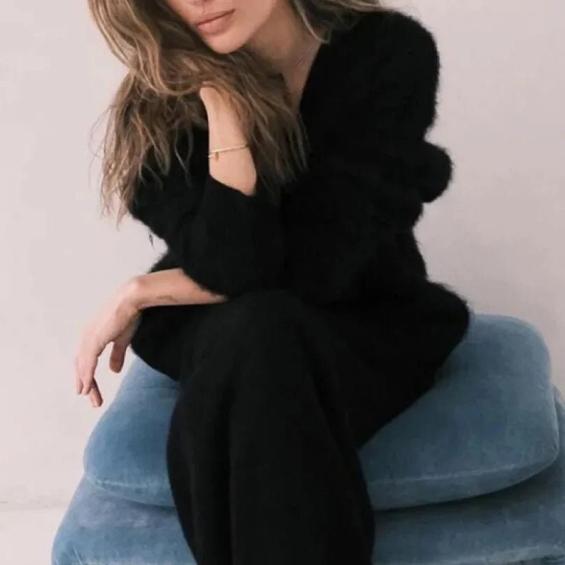 Women's Cardigans Korean Fashion V-neck Sweater Coat Long Sleeve Oversized Sweater Female Buttons Solid Knitted Jacket Women