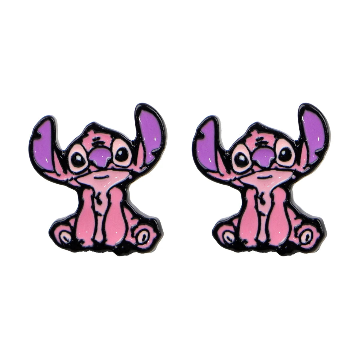 Cute Stitch Stud Earrings for Women Piercing Women's Stainless Steel Jewelry Fashion Accessories Gift for Girl