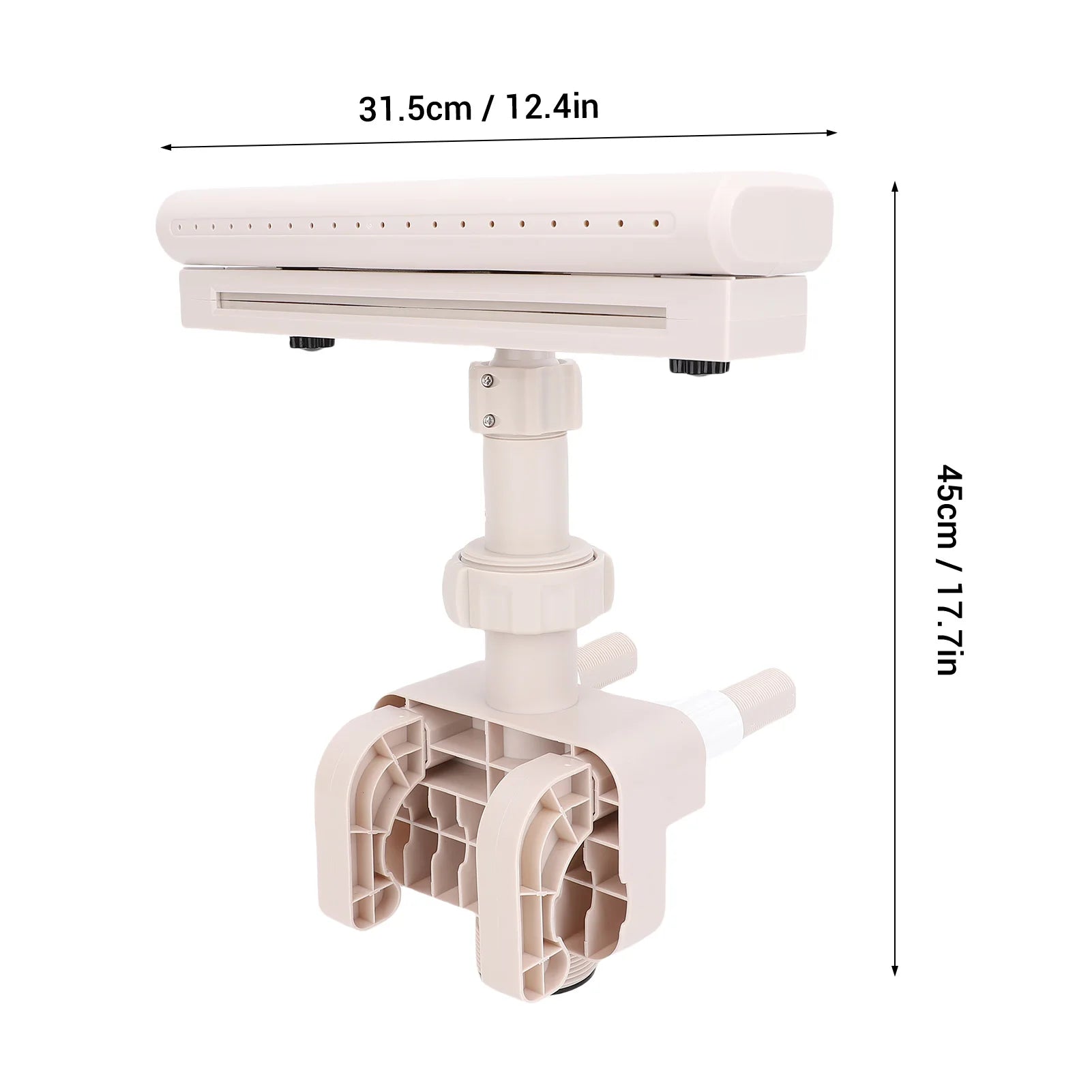 Above Ground Pool Fountain with LED Lights 360 Degree Pool Waterfall Fountain for Outdoor Decor Relaxation
