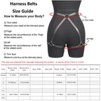 Women Fashion Belt Street Style for Women Cool Punk Rock Pu Leather Belt With Leg Jeans Decorative Belt Goth Clothing Accessorie