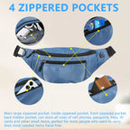 Fanny Packs for Women Men Belt Bag Fashion Waist Packs Lightweight Crossbody Bags Bum Bag for Outdoor Running Hiking Travel