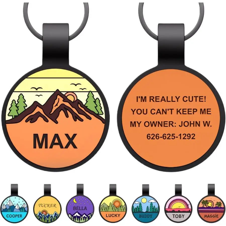 Custom Tags Engraved Silicone Pet Tags Creative Unique Soft Silicone Pet Collar Pendant Anti-lost Collar Personalized Pet Supplies