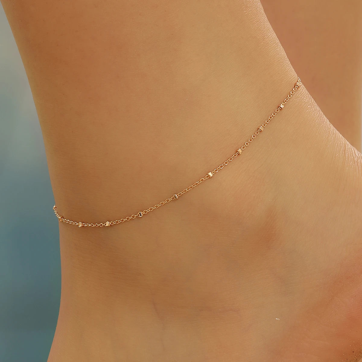 Kinitial Stainless Steel Anklets For Women Girls Summer Beach Barefoot Accessories Birthday Party Gift
