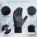 Winter Gloves for Men Women - Waterproof Thermal Glove for Cold Weather,for Running Cycling with Touchscreen Finger