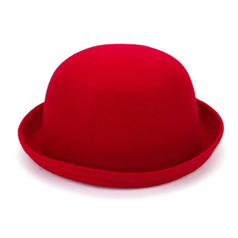 Fashion Winter Hat Fedora Vintage Women Children Trendy Wool Felt Bowler Derby Floppy Hats For Girls Women