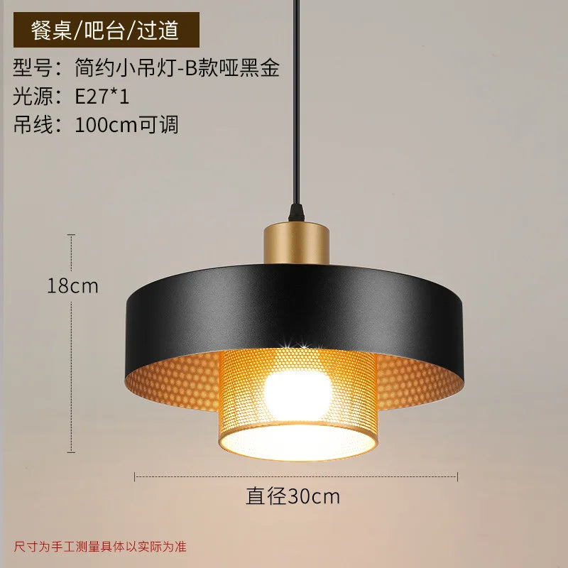 Modern and minimalist bedroom bedside small chandelier Denmark Nordic creative corridor study restaurant bar small chandelier