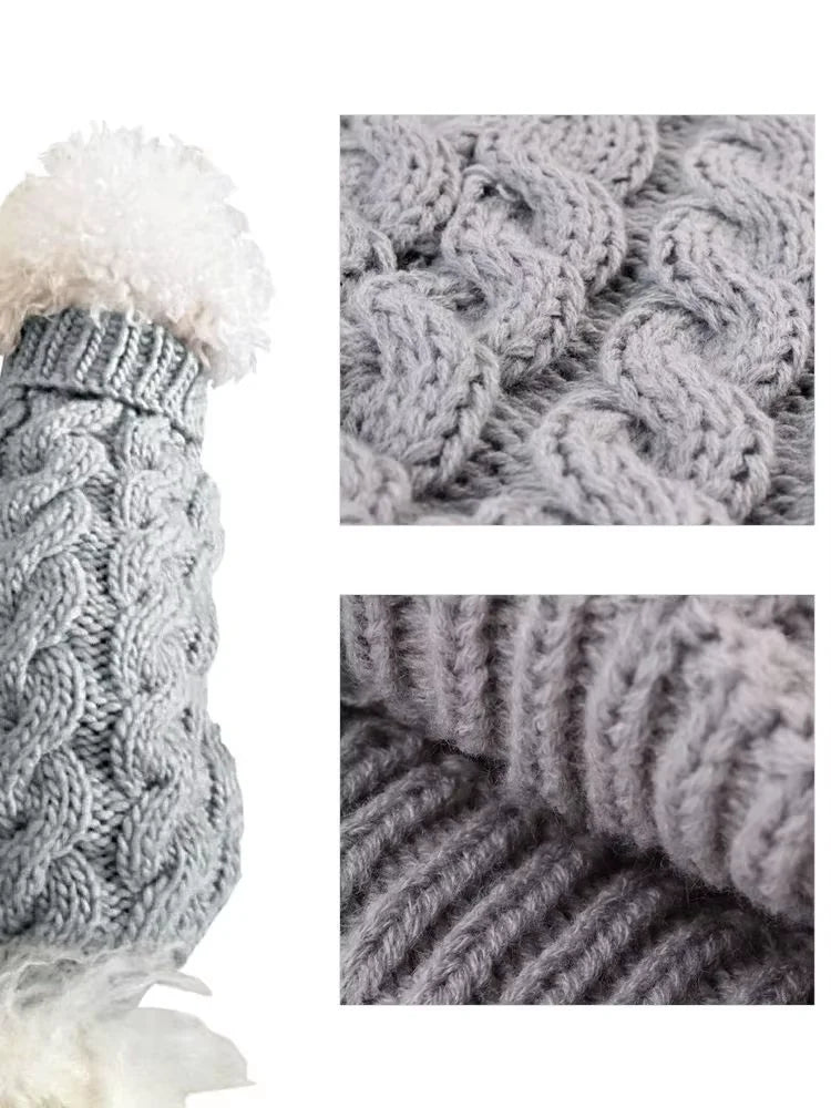 Warm Pet Dog Sweaters Winter Pet Clothes Solid Color Design Sweater Fashion Clothing for Pet Dogs Cats Cat Sweater Cats Clothes