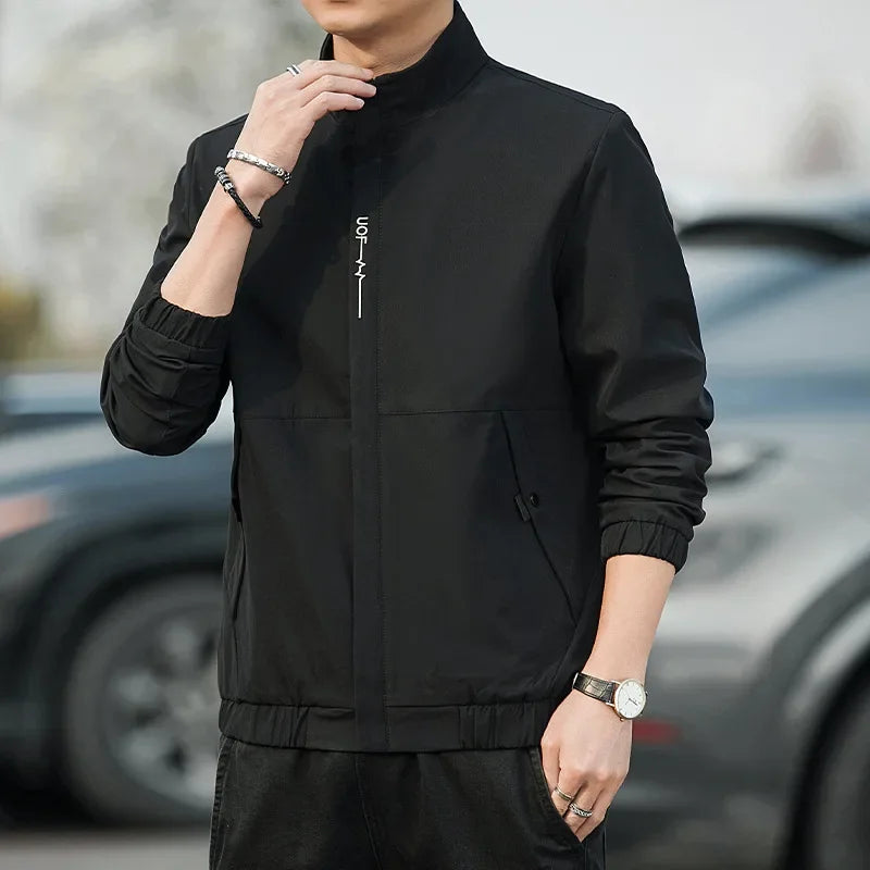 Men's Coat 2025 Spring Autumn Mens Jackets Hip Hop Street Thin Coat Sports Black Loose Windbreaker Men Clothing Men's Coat