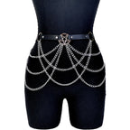 Women Fashion Belt Chain Street Style Belt With Chain Gothic harness chain bustier Harness Waist Belt Clothing Accessorie