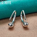 DOTEFFIL 925 Sterling Silver Water Droplets/Raindrops Stud Earrings For Woman Wedding Engagement Fashion Party Charm Jewelry