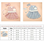 Pet Clothes Cute name-branded clothes Puppy Plaid Dress Soft Thin Design Cat Bow Pearl Coat Breathable Pet Windbreaker Kittens