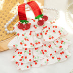 Pet Dress Pet Dresses for Dogs & Cats - Layered Cake Style Printed Clothes, Small Medium Breed Apparel, Adorable Summer Outfit