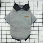 Pet Dog Clothes Warm Winter Shirt Collar Patchwork Hoodie Jacket for Small Dog Coat Bear Hoodie Pet Plaid Shirt Puppy Clothing