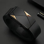 Stylish Men's PU Leather Belt - Fashion Belts for Daily Life, Leisure, Party, Festival, Work, and Business Automatic Buckle