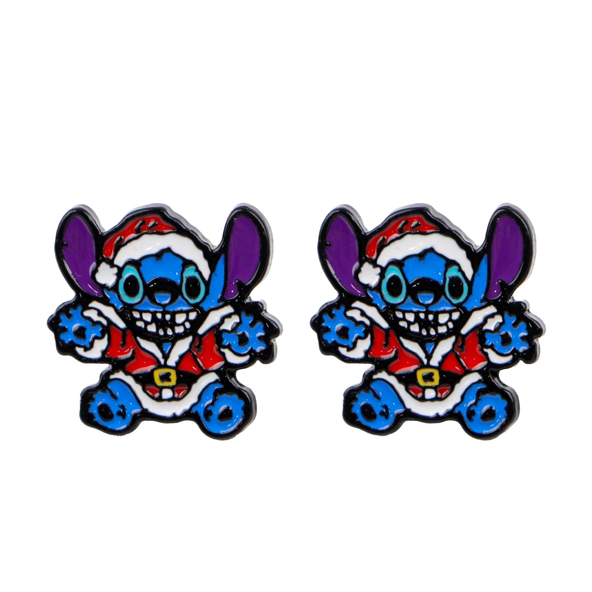 Cute Stitch Stud Earrings for Women Piercing Women's Stainless Steel Jewelry Fashion Accessories Gift for Girl