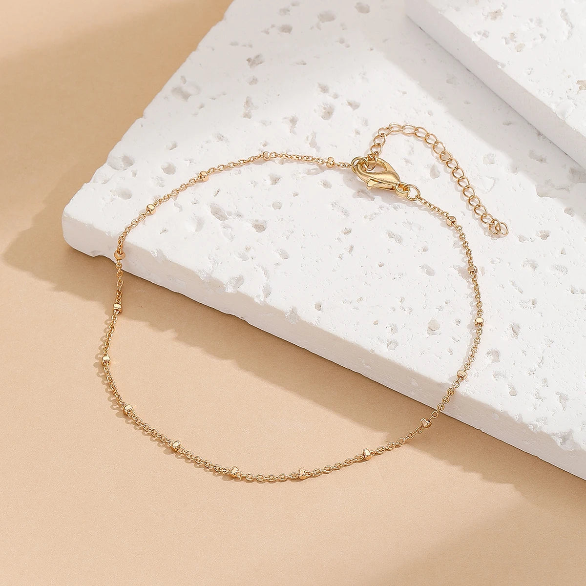 Kinitial Stainless Steel Anklets For Women Girls Summer Beach Barefoot Accessories Birthday Party Gift