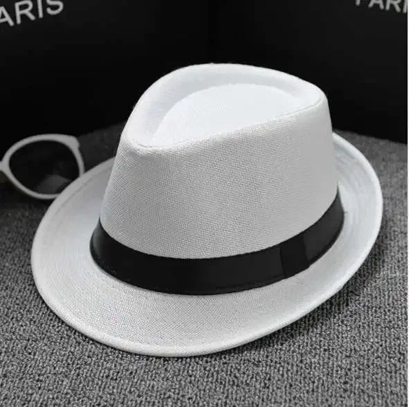 Men's Handsome Hats Jazz Cotton Linen Pure Hat Imitation Linen Sun Visor Hat Fashion Accessories