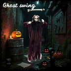 Halloween Swing Hanging Decoration Funny Swing Electric Light Sound Horror Trick Decoration Holiday Atmosphere Layout Background