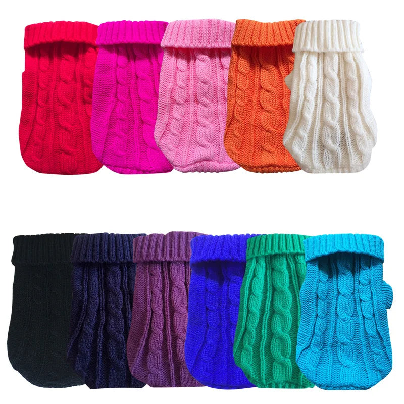 Pet Dog Sweaters Winter Pet Clothes for Small Dogs Warm Sweater Coat Outfit for Cats Clothes Woolly Soft Dog T Shirt Jacket
