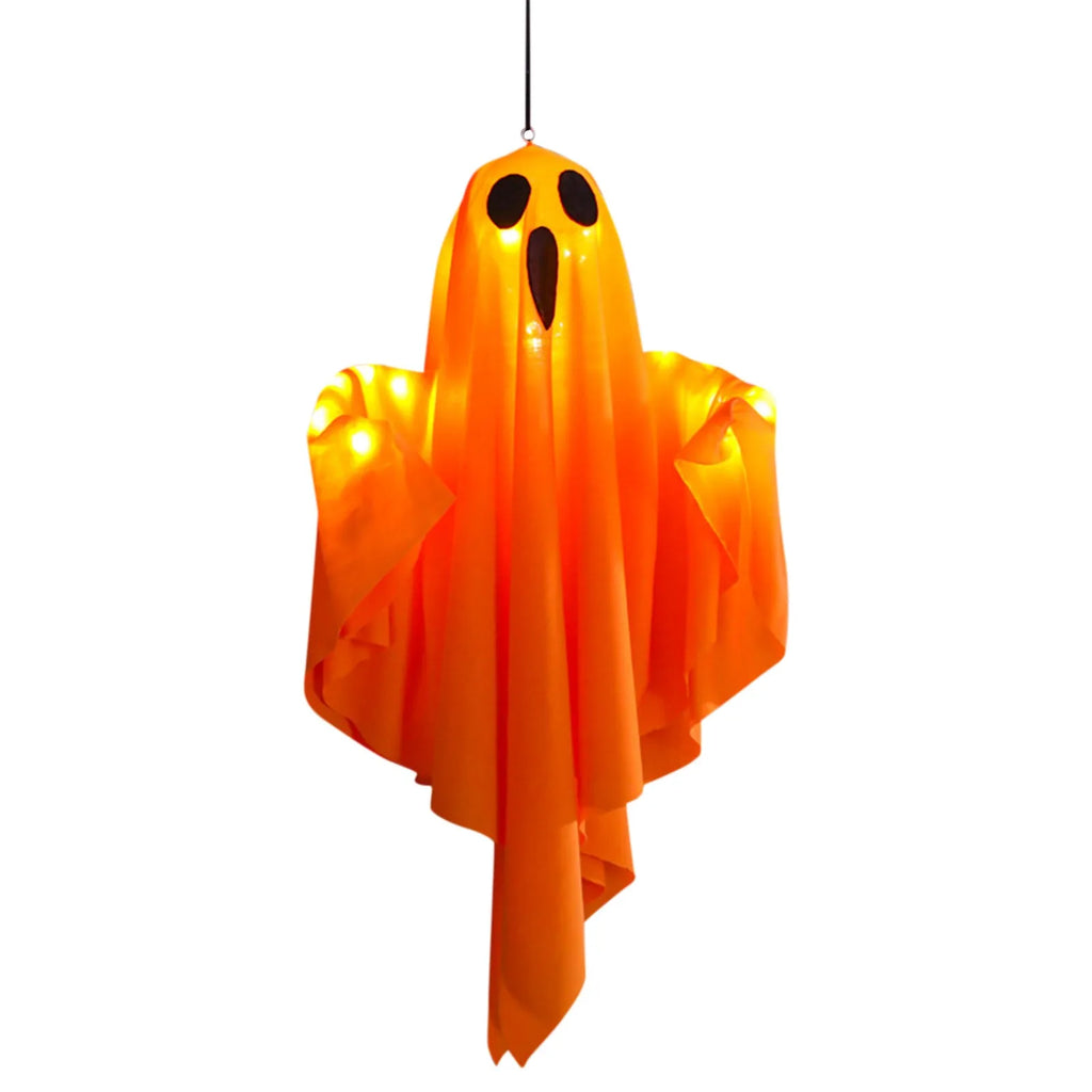 Halloween Ghost Hanging Decorations Halloween Hanging Light Up White Flying Ghosts Tree Window Wall Scary Ornament 50X40cm