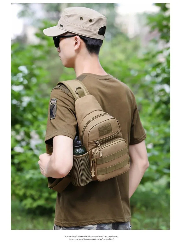 Crossbody bag, men's tactical Single shoulder chest bags, daily bag, travel sports, off-road running, hiking Мужская сумка bolsa