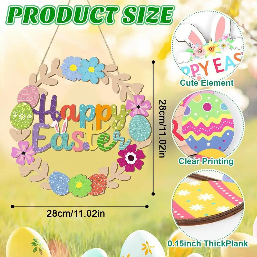 Easter Front Door Decorations Spring Easter Wall Sign Spring Wall Home Farmhouse Decorations For Yard Porch Wall Window Stairs