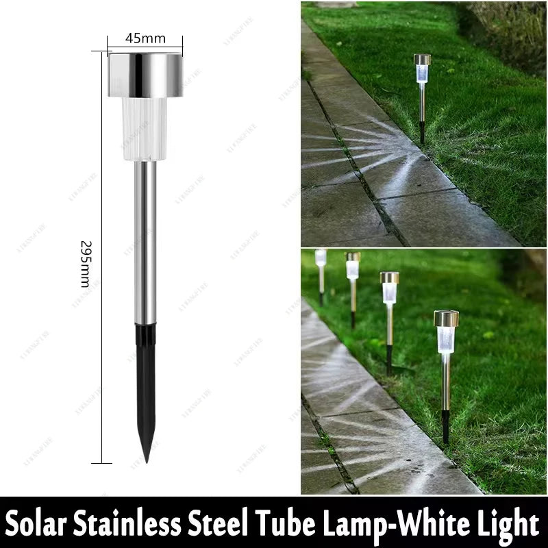 Outdoor Solar Lights Garden Lamp Solar Powered Waterproof Landscape Path LED Light for Yard Backyard Lawn Patio Decorative