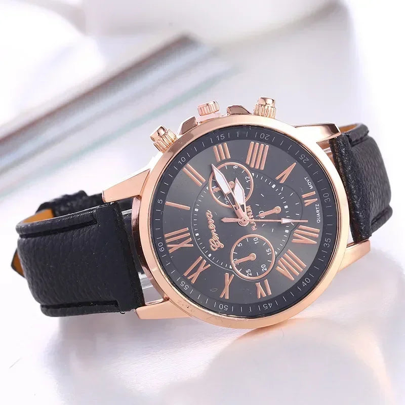 Luxury brand for women's leisure watches; top quality leather dress watches with simple design and water resistance.