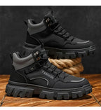 Male Footwear Rubber Men's Shoes 2025 Autumn New Casual Shoes High Top Outdoor Waterproof Anti Slip Man Ankle Boots