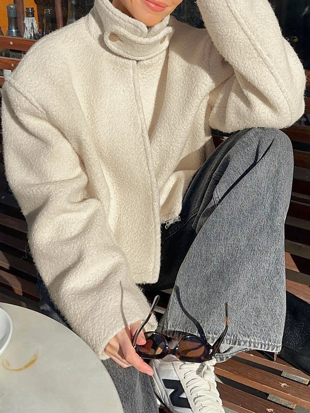 Women's Coats Winter Fashion Comfortable Casual 2025 Plain Vacation High Neck Long Sleeve Street Daily Jackets