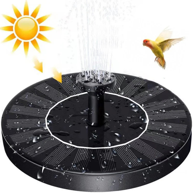 13/16/18cm Outdoors Solar Fountain Used for Bird Bath Garden Landscape Decoration Rockery Swimming Pool Floating water Fountains