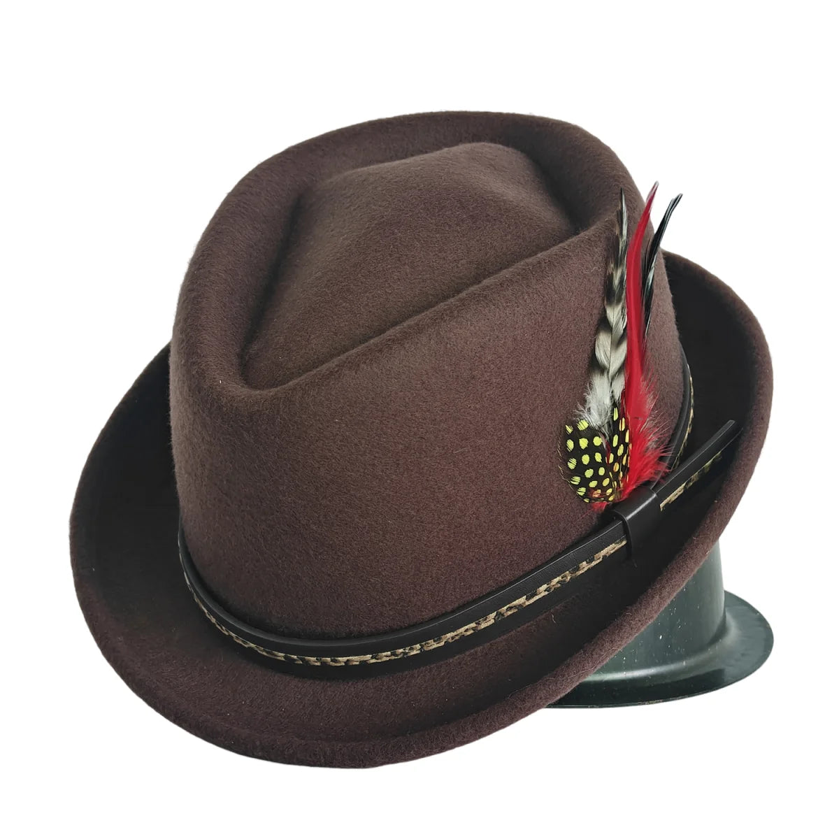 Trendy Fedora Hat for Women Men Solid Color Fedoras Jazz Cap Outdoor Casual Panama Cowboy Hats Feather Accessories