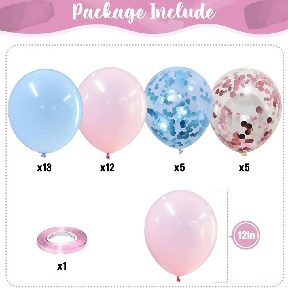 Balloons Valentine's Day Birthday Wedding Decorations Pink Happy Anniversary Arch for Structure Baby 1 Year  Gender Revelation