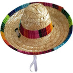 Pet Hat Dog & Cat Straw Sombrero Hat Funny Mexican Sombrero Cap Mini Hat Dog Clothes Pet Caps for Halloween Party Photo Props