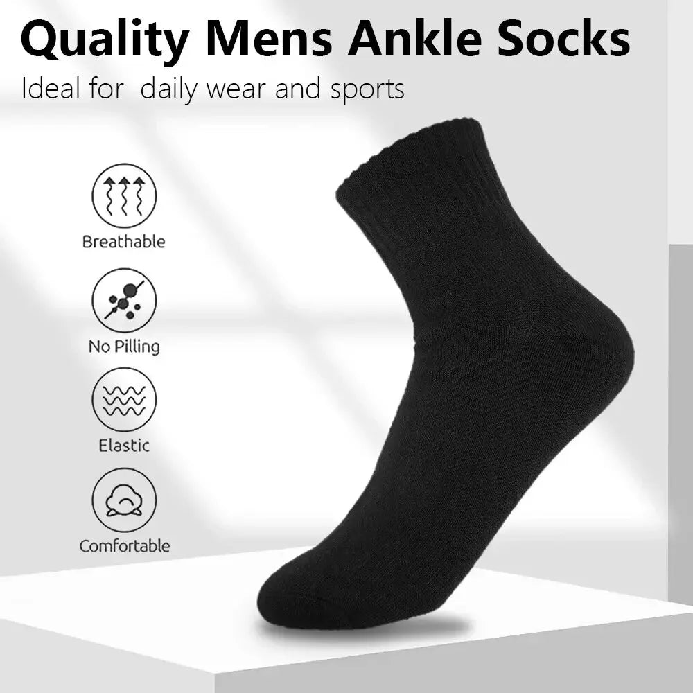 10/5/3MEN'S Mid-calf Socks Cotton Socks for All Seasons, Solid Colour and Versatile