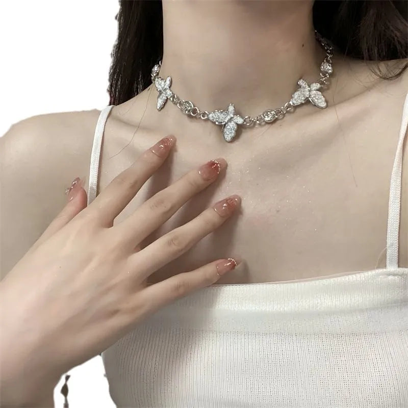 Shiny Chokers for Girls Sexy Punk Letter Night Entertainment Venue Statement Party Necklace