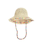 Ladies' Bucket Hats Bohemian Style Straw Weaving Hollow Korean Sweet Verstaile Big Brim Sunshade Hats Vacation Beach Bucket Hats