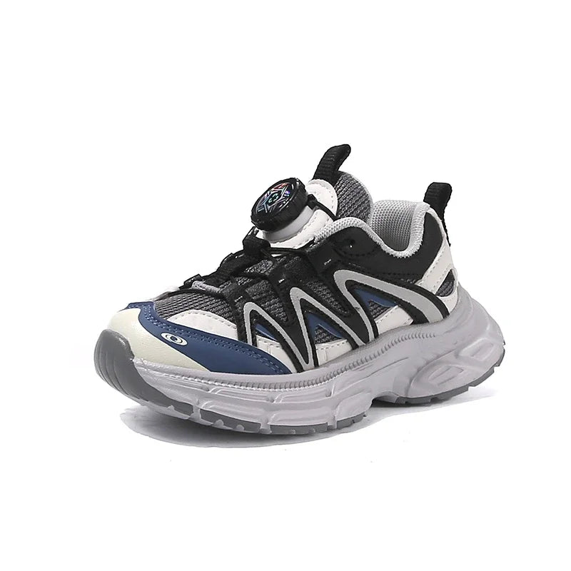 Children Sports Shoes Handsome Boys Girls Casual Sneakers Thick Soft Sole 2025 Autumn Students Running Shoes Breathable Non-slip Children Shoes