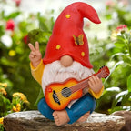 Garden Dwarf - An interesting hippie dwarf statue - A 4.72-inch tall lawn statue - suitable for outdoor or home decoration