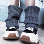Leg Warmers Ankle Womens Winter Warm Stretch Knitted Slouch Thermal Ladies Thick Wool Cuffs Boot Socks Female Gaiter Y2k Lolita