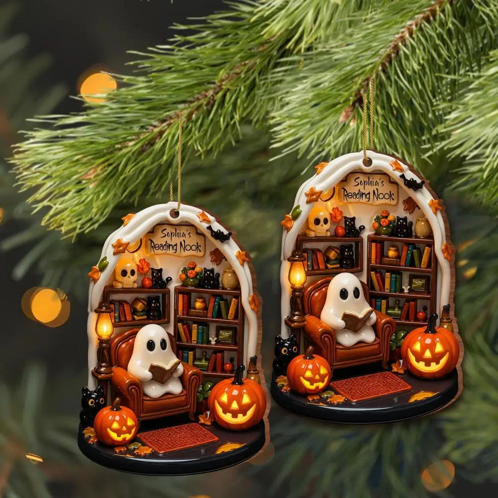 Cute Halloween Decorations Warm Halloween Ornaments Spooky Halloween Ghost Ornaments for Indoor Home Decor Acrylic for Reading