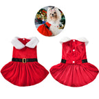 Pet Dog Dresses Pet Dresses for Small Dogs Cat Christmas Party Red Princess Skirt Puppy Xmas Dress Chihuahua Yorkies Pug Poodle Costume
