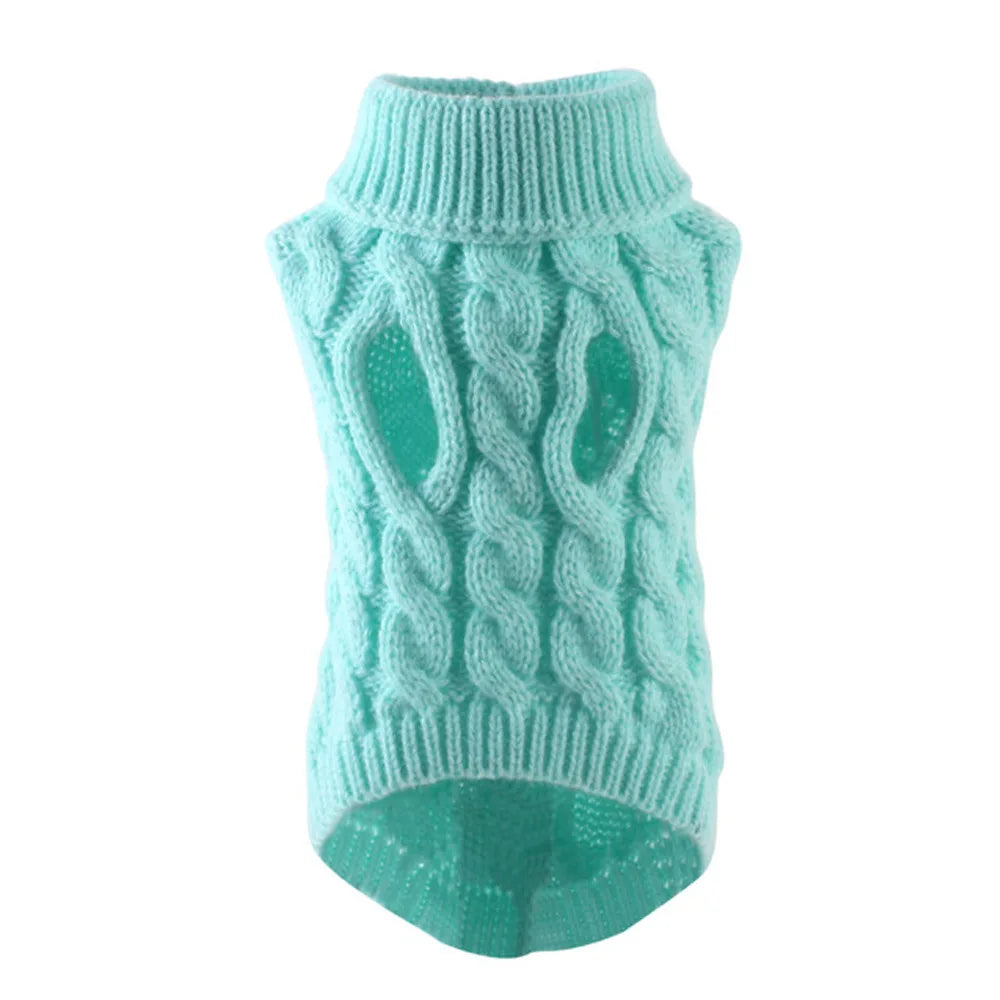 Dog Sweaters for Small Dogs Sweater Winter Dog Clothes Boy Chihuahua Yorkie Sweater Warm Pet Clothes Knitted Solid Puppy