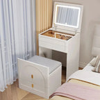 Bedroom Makeup Vanities Illuminated Dressing Table Jewelry Toiletries Storage Locker Bedside Cabinet Vanity Table with Mirror